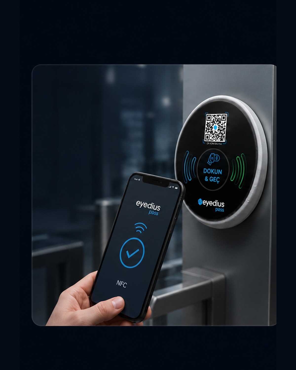 Eyedius Pass — NFC ile dokun ve geç